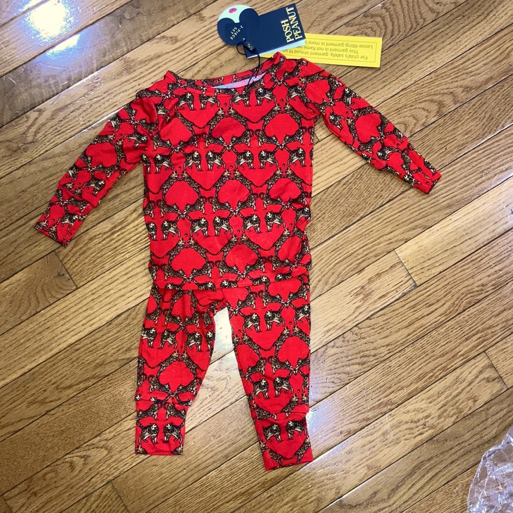 Posh Peanut Girl's Posh Peanut x Alice & Olivia Bengal Pajama Set-6-12M